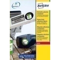 Avery-Dennison Etiquetas Adh.Impr.Avery A4 Polyester Blanco C.Romos Laser Caja 8H 99,1X139 Mm 32 Uds.(L4774)