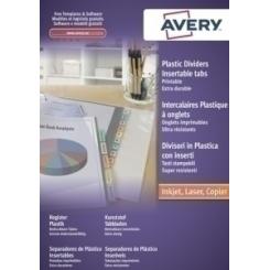 Avery-Dennison Separadores Avery Pvc Colores Traslucidos Surtidos A4 12 Pestañas 9 Taladros Inkjet/Laser Personalizables