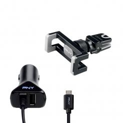 PNY B-HVEEXK1/PDCUUK1-RB cargador de dispositivo móvil Negro Auto