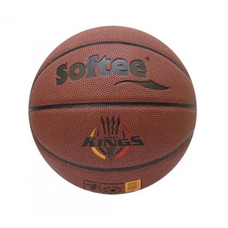 Balón baloncesto SOFTEE cuero marrón Talla 7