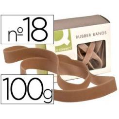 Bandas elasticas Q-CONNECT 100 gr 180 x 16 mm numero 18