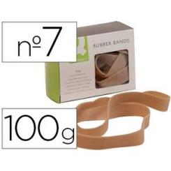 Bandas elasticas Q-CONNECT 100 gr 70x5 mm numero 7