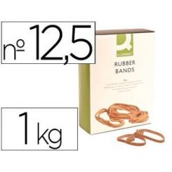 Bandas elasticas Q-CONNECT 1000 gr 125 x 9 mm numero 12,5