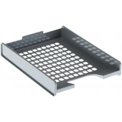 Bandeja Archivo 2000 apilable 3 posiciones rejilla  A4 y folio 340x255x55 mm gris