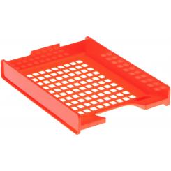 Bandeja Archivo 2000 apilable 3 posiciones rejilla  A4 y folio 340x255x55 mm rojo