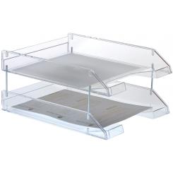 Bandeja Archivo 2000 apilable A4 y FOLIO 340x260x60 cristal transparente