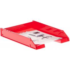 Bandeja Archivo 2000 apilable A4 y FOLIO 340x260x60 rojo