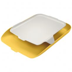 LEITZ Bandeja de sobremesa c/organizador Cosy, amarillo