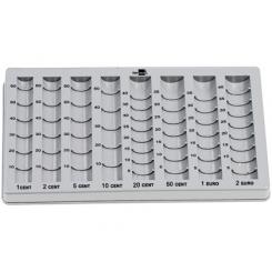Bandeja portamonedas LIDERPAPEL plastico color gris 275x155x24/35 mm