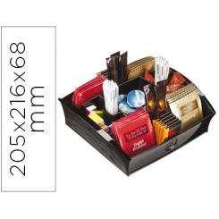 Bandeja Organizadora Cep Con 9 Compartimentos Poliestireno Color Negro Especial Para Snacks 205X216X68 Mm