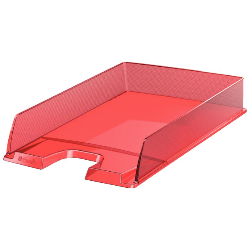 bandeja-portadocumentos-europost-transparente-formato-vertical-a4-rojo
