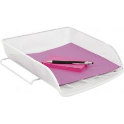 Bandeja rejilla Mesh apilable  A4 y folio 340x285x75 mm blanco