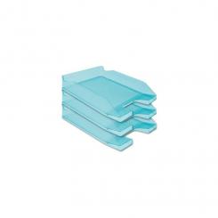 Bandeja Sobremesa Plastico Q-connect Azul Claro Transparente 240X70X340 mm