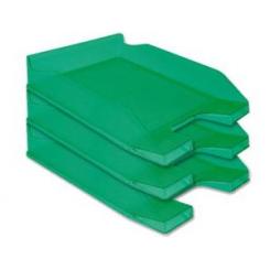 Bandeja sobremesa plastico Q-CONNECT verde transparente 240x70x340 mm