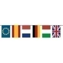 Banderas Plastico Internacional B-50 Mts (Dos Tiras De 25 Metros)