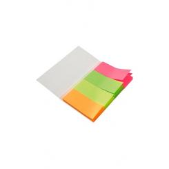 Banderitas separadoras 20x50 mm fluorescente pack de 4 con 20 hojas