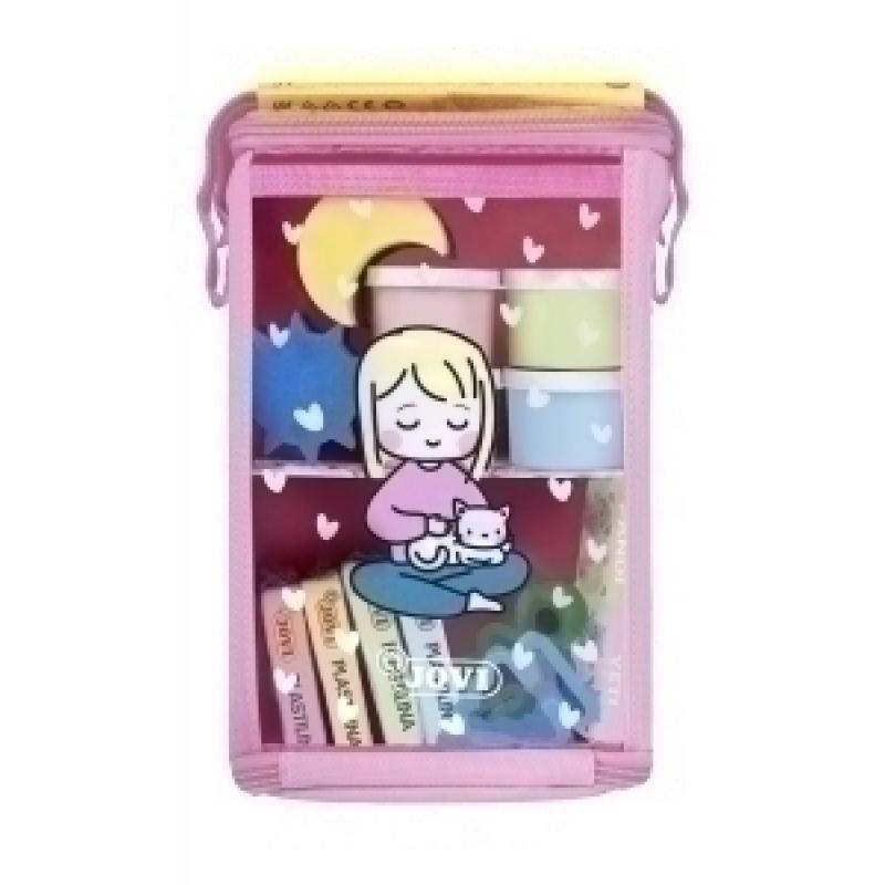 bandolera-jovi-multiuse-bag-my-arts&crafts-mochila-cat-4x-tempera-35ml-1x-pincel-2x-esponja-con-formas-4x-plastilina-50gr-3x-molde-y-mantel-actividades