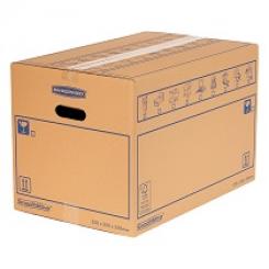 BANKERS BOX Pack de 10 Cajas de mudanza con montaje manual 67L (350x350x550mm) Muy Resistente FSC