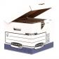 Bankers Box Contenedor de archivo con tapa fija Azul