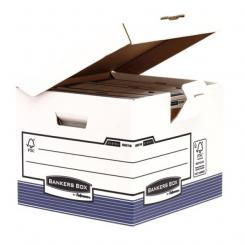 BANKERS BOX Contenedor de archivo con tapa fija Azul FSC