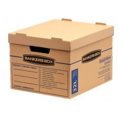 BANKERS BOX Pack de 10 Cajas de mudanzas con montaje automático 32L (325x260x375mm) Classic Resistente FSC