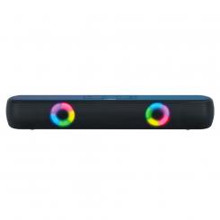Barra de sonido Q-CONNECT para pc con iluminación led color negro