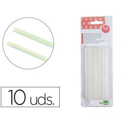 Barra termofusible LIDERPAPEL de 7 mm de diametro x 100 mm de alto blister de 12 unidades