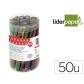 barra-termofusible-purpurina-liderpapel-7-mm-diametro-x-100-mm-de-alto-bote-50-unidades-colores-surtidos