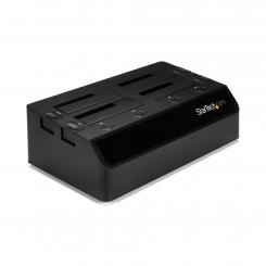 StarTech.com Base de Acoplamiento USB 3.0 de 4 Bahías SATA - Docking Station USB de Discos Duros o SSD SATA III de 2,5/3,5