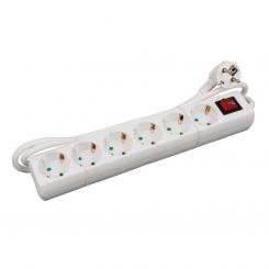 Base Multiple Con Interruptor 6 Tomas