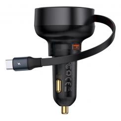 Baseus C00057800111-00 cargador de dispositivo móvil Universal Negro Encendedor de cigarrillos Carga rápida Auto