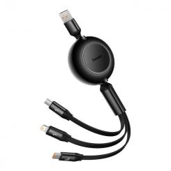 Baseus CAMJ010101 cable USB USB 2.0 1,1 m USB A USB C/Micro-USB B/Lightning 0,48 Gbit/s 66 W Negro
