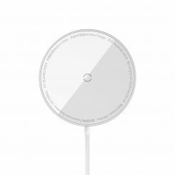 Baseus Simple Mini3 Teléfono móvil, Smartphone Blanco USB Cargador inalámbrico Interior