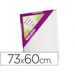 Bastidor lidercolor 20f lienzo grapado lateral algodon 100% marco pawlonia 1,8x3,8 cm bordes madera 73x60 cm