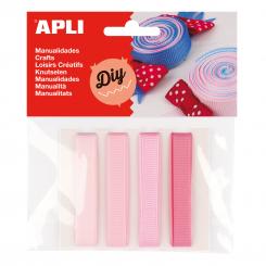 APLI B.Cintas Tonos Rosas (1X95Cm/U) 4U.