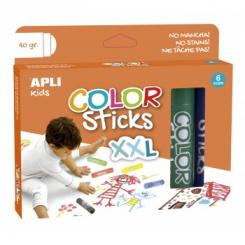APLI B.Color Stick Colores Surt. XXL 40G  6U