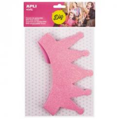 APLI B.Corona Goma EVA Purpurina Rosa 1U