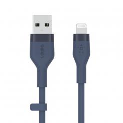 BELKIN Cbl Siicone USB-A LTG 2M bleu cable USB USB A USB C/Lightning Azul