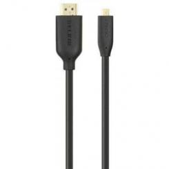 BELKIN HDMI - Micro HDMI, 3m cable HDMI HDMI tipo A (Estándar) HDMI tipo D (Micro) Negro