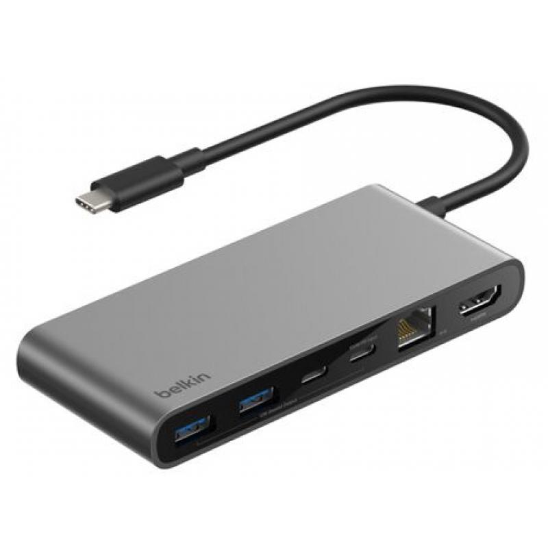 belkin-inc024hqsgy-hub-de-interfaz-usb-tipo-c-10000-mbit-s-gris