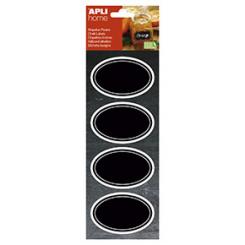 APLI B.Etiq.Rem Pizarra Ovaladas 80X50mm 8U