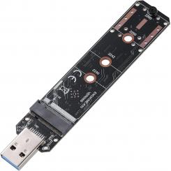 BEYIMEI M.2 NVME USB 3.1 Adaptador, 10Gbps USB 3.1 Gen 2 Tipo A M2 NVME SSD Convertidor Carcasa, Compatible con M2 NVMe PCIe/SATA(NGFF) SSD Basado en M y B+M Key Soporte 2230/2242/2260/2280 Disco Duro