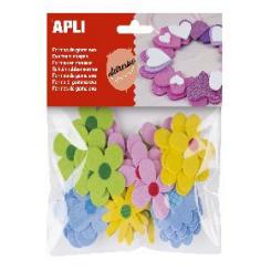 APLI B.Formas EVA adhesiva Flores  40 U