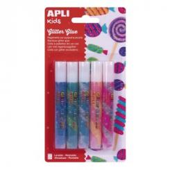APLI B.Glitter Glue Arcoiris 3D 5U.