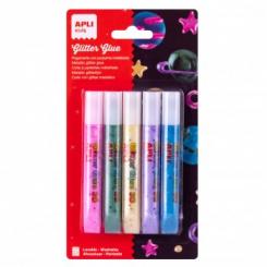 APLI B.Glitter Glue Efecto Metalizado 3D 5U.