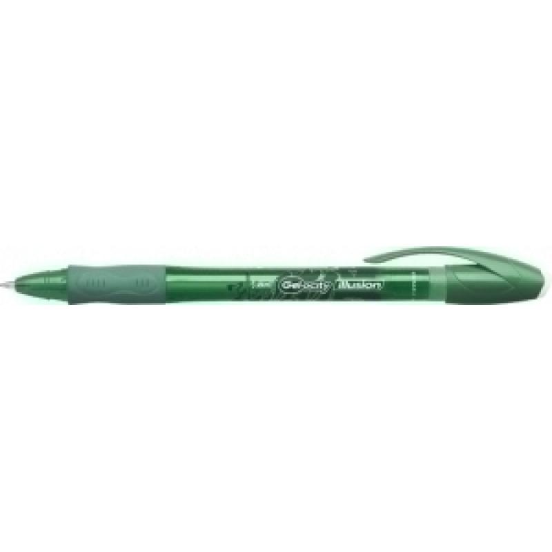 bic-boligrafo-bic-gelocity-illusion-borrable-verde
