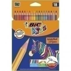 Bic Lapices De Colores Bic Evolution Stripes Estuche De 18