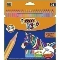 Bic Lapices De Colores Bic Evolution Stripes Estuche De 24