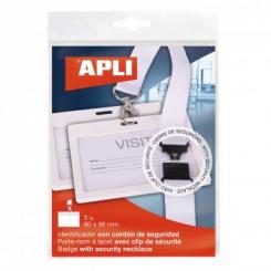 APLI B.Ident. 90X56 Cordon Segur. 3U Blanco