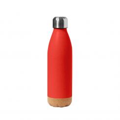 Bidón Botella acero inox c/tapón corcho Stroud 650 ml color rojo